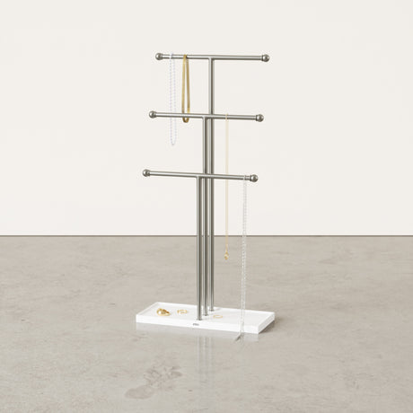 Jewelry Stands | color: White-Nickel | Hover