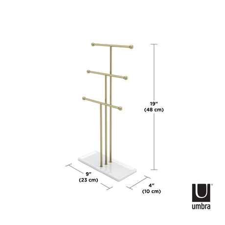 Jewelry Stands | color: White-Brass