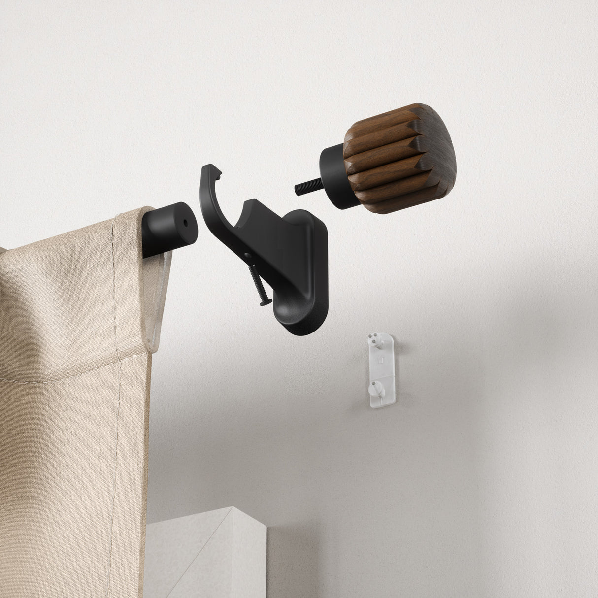 | color: Black-Walnut | size: 42-120" (107-305 cm) | diameter: 1" (2.5 cm)