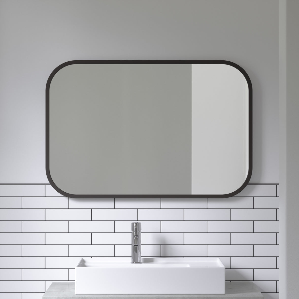 Wall Mirrors | color: Black | size: 24x36" (61x91 cm)