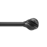 Single Curtain Rods | color: Eco-Friendly Matte-Black | size: 42-120" (107-305 cm) | diameter: 1" (2.5 cm)