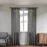 Single Curtain Rods | color: Gun-Metal | size: 36-72" (91-183 cm) | diameter: 1" (2.5 cm) | Hover