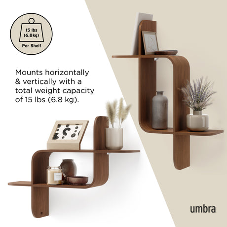 Shelves & Magazine Racks | color: Light-Walnut