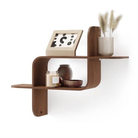 Shelves & Magazine Racks | color: Light-Walnut