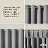Double Curtain Rods | color: Brass | size: 36-66" (91-168 cm) | diameter: 1" (2.5 cm)