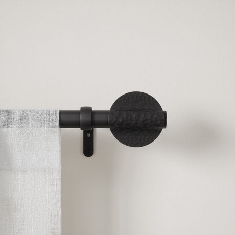 Single Curtain Rods | color: Eco-Friendly Matte-Black | size: 42-120" (107-305 cm) | diameter: 1" (2.5 cm) | Hover