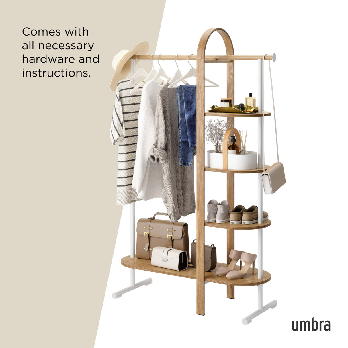 Garment Racks | color: White-Natural