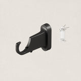 Single Curtain Rods | color: Matte-Black | size: 42-120" (107-305 cm) | diameter: 1" (2.5 cm)
