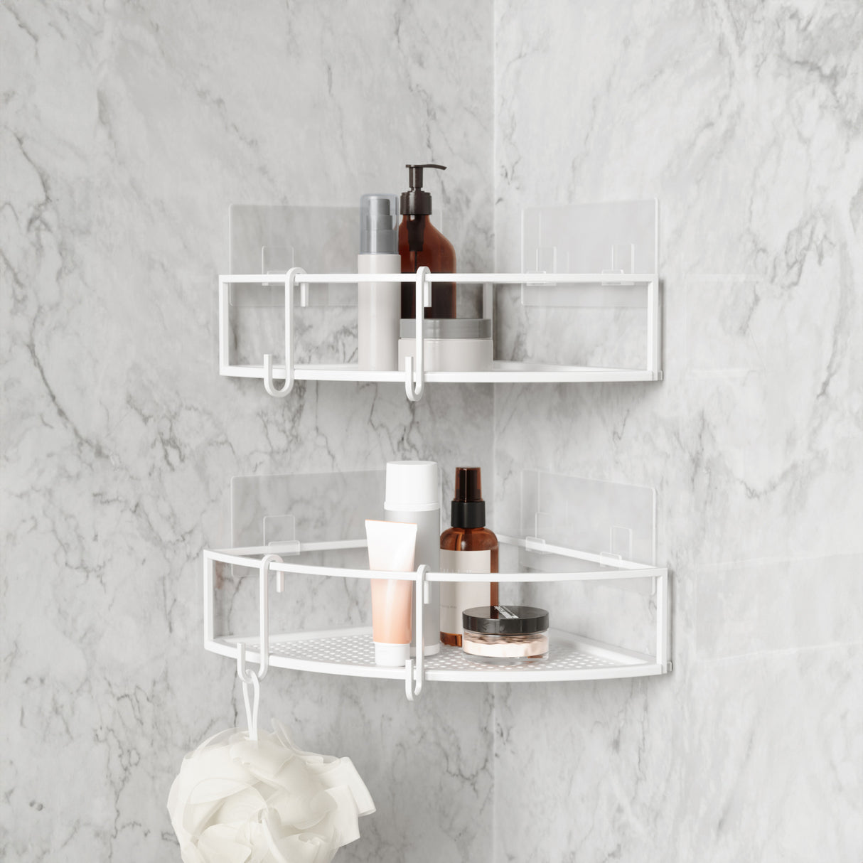 Shower Storage | color: White | size: Set of Two | Hover