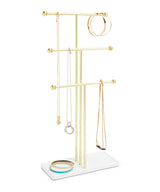 Jewelry Stands | color: White-Brass