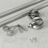 Single Curtain Rods | color: Eco-Friendly Nickel | size: 42-120" (107-305 cm) | diameter: 1" (2.5 cm)