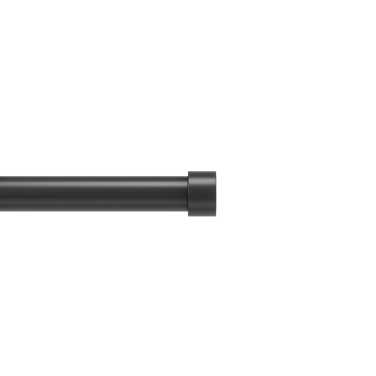 Single Curtain Rods | color: Matte-Black | size: 120-180" (305-457 cm) | diameter: 1" (2.5 cm)