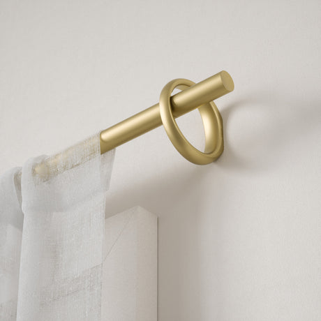 Single Curtain Rods | color: Gold | size: 42-120" (107-305 cm) | diameter: 1" (2.5 cm) | Hover