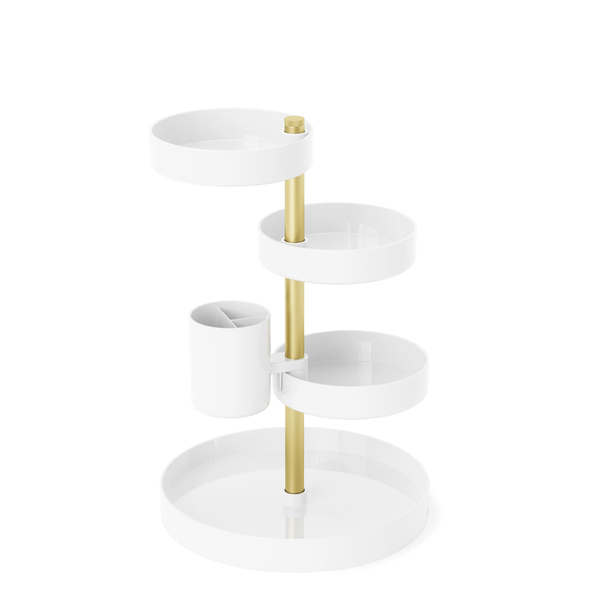 Cosmetic Organizers | color: White-Brass