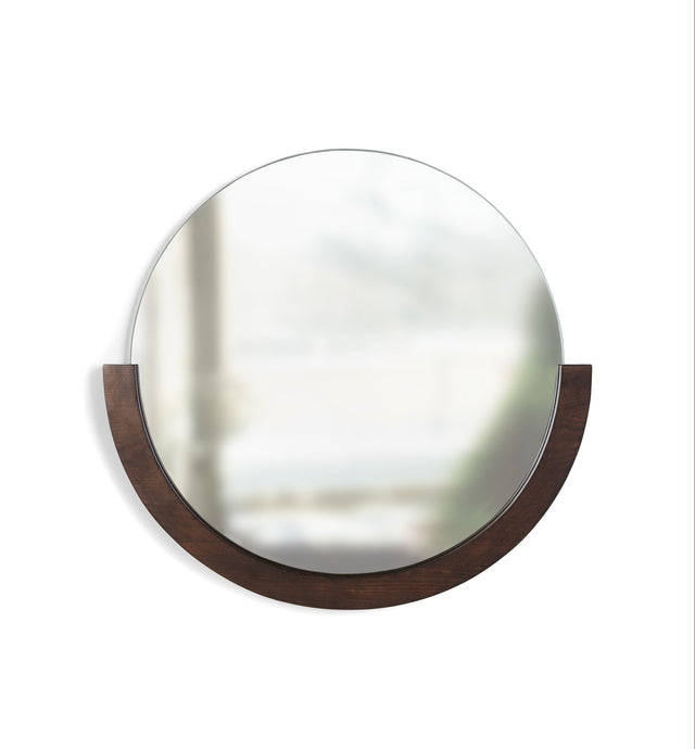 Wall Mirrors | color: Aged-Walnut | size: 22.5" (57cm)