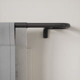 Double Curtain Rods | color: Matte-Black | size: 30-84" (76-213 cm) | diameter: 3/4" (1.9 cm)