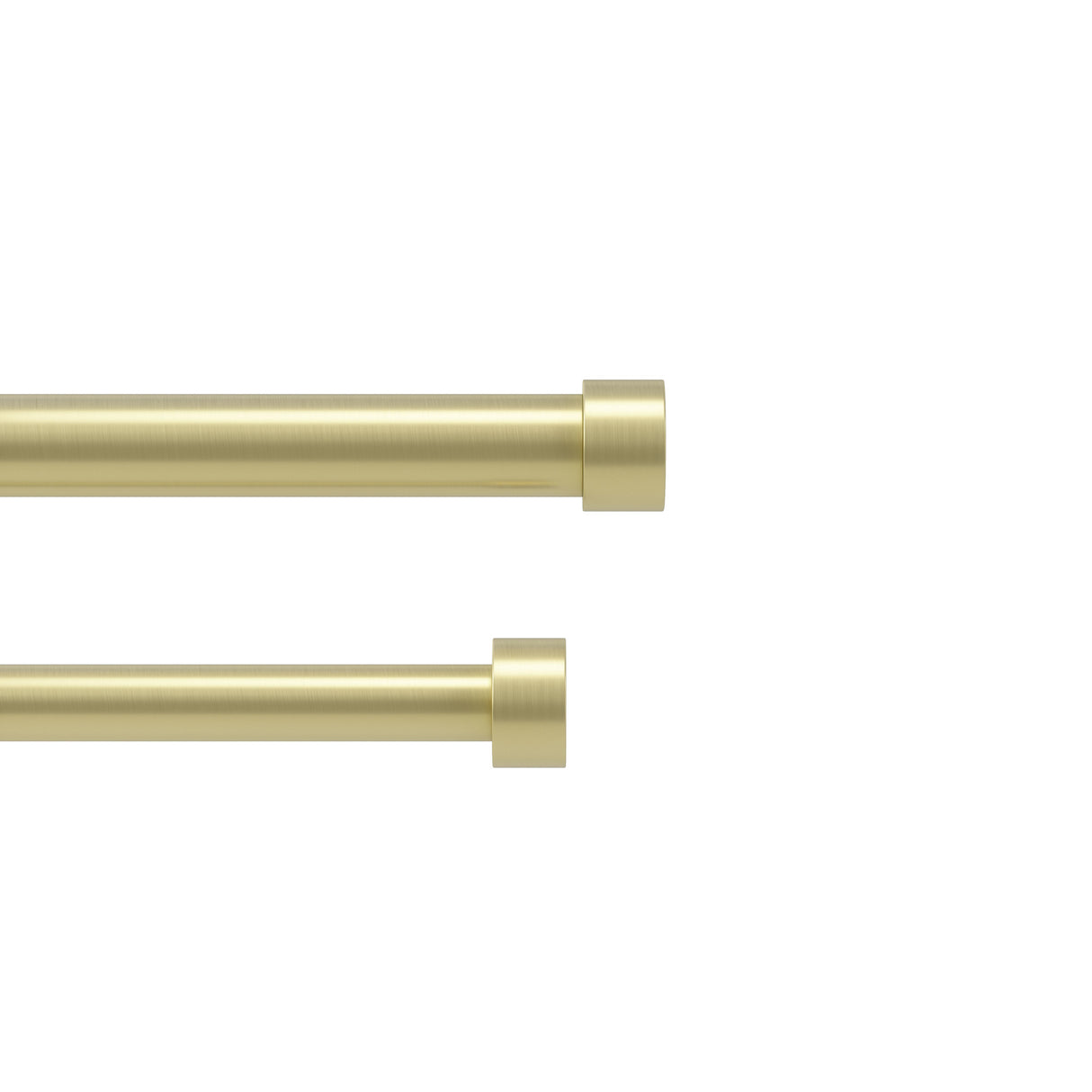 Double Curtain Rods | color: Brass | size: 120-180" (305-457 cm) | diameter: 1" (2.5 cm)