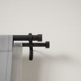 Double Curtain Rods | color: Brushed-Black | size: 36-66"(91-168cm) | diameter: 1"(2.5cm) | https://vimeo.com/625708779