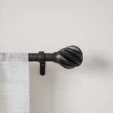 Single Curtain Rods | color: Eco-Friendly Matte-Black | size: 42-120" (107-305 cm) | diameter: 1" (2.5 cm) | Hover