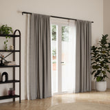 Double Curtain Rods | color: Brushed-Black | size: 120-180" (305-457 cm) | diameter: 1" (2.5 cm)